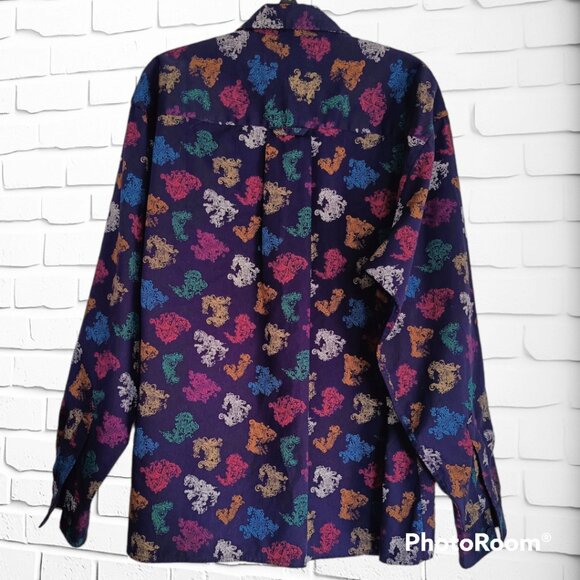 M🟣Henry Grethel Dark Purple Cotton Dress Shirt - Picture 3 of 8